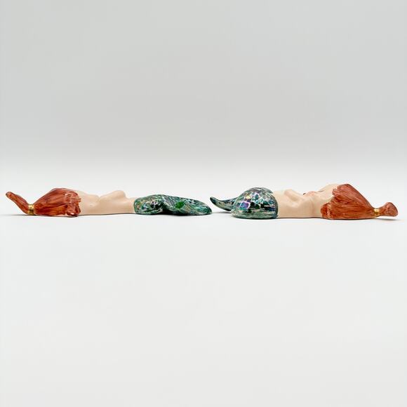 Set of Two Mermaid Wall Plaques Water Babies with Bubbles - Picture 11 of 12